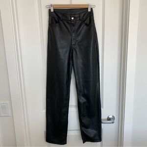 DYNAMITE | Straight Leg Faux Leather Pants